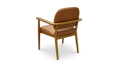Norrie Dining Chair Brown Leather