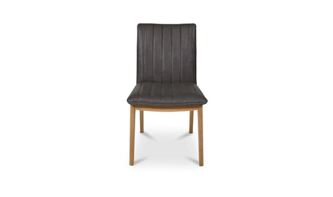 Demi Dining Chair Brown Leather-Set of Two