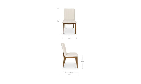 Demi Dining Chair Cream-Set of Two