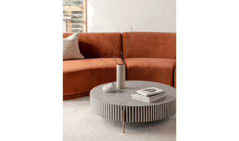 Chameau Medium Coffee Table Black and White