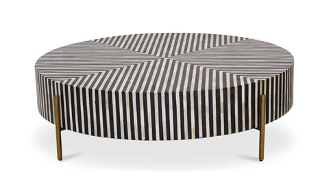 Chameau Medium Coffee Table Black and White