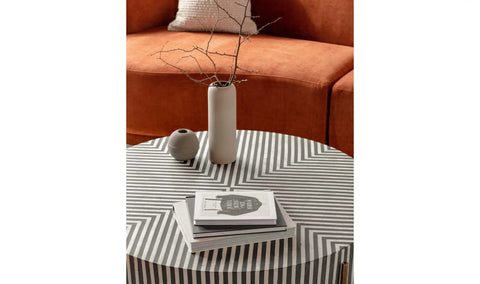 Chameau Small Coffee Table Black and White