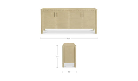 Wiley 4 Door Sideboard Natural