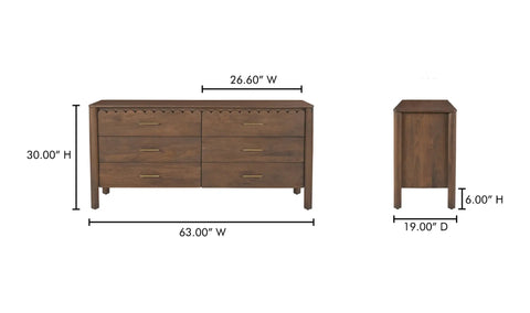 Wiley Dresser Vintage Brown