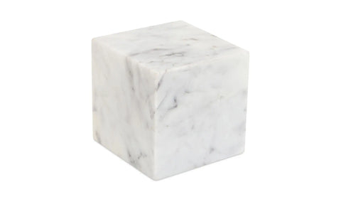 Cora Cube Tabletop Accent Banswara Purple White Marble