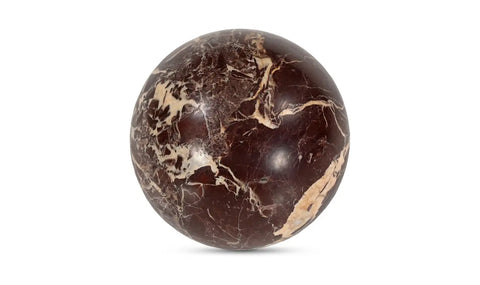 Odessa Sphere Tabletop Accent Red Levanto Marble