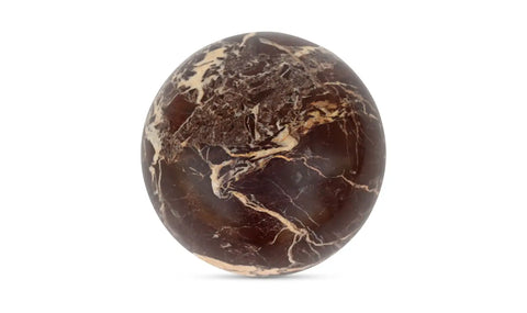 Odessa Sphere Tabletop Accent Red Levanto Marble