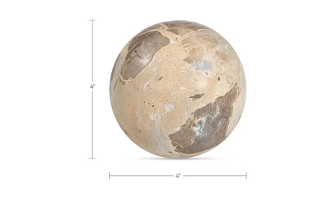 Odessa Sphere Tabletop Accent Tendu Beige Marble