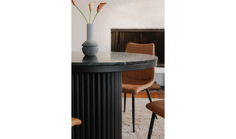 Tower Dining Table Black Marble