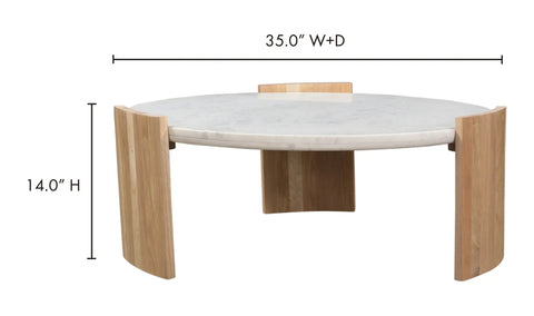 Dala Coffee Table White