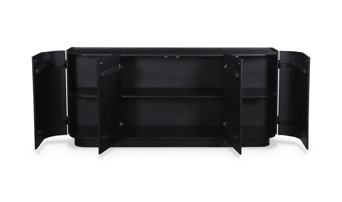 Povera 4 Door Sideboard Black