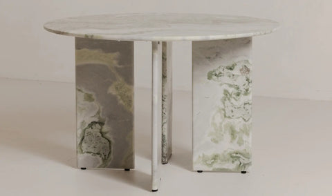 Celia Round Dining Table Green Onyx Marble