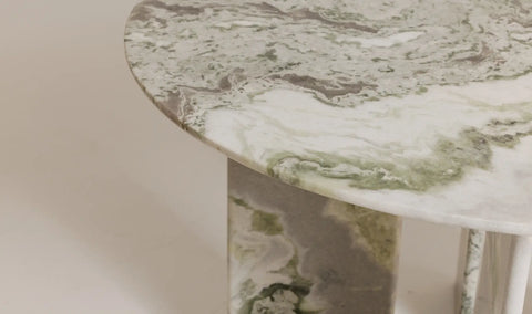 Celia Round Dining Table Green Onyx Marble