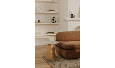 Evelyn Accent Table Ashen Grey Matrix Marble
