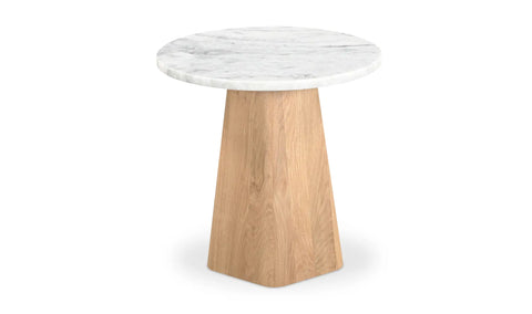 Evelyn Accent Table Ashen Grey Matrix Marble