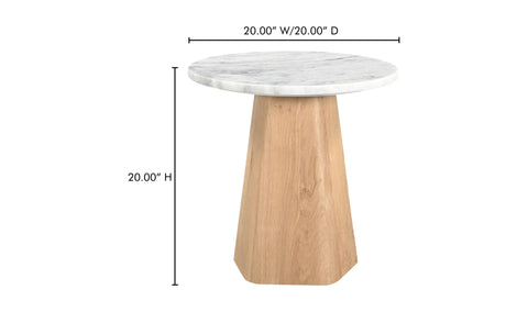 Evelyn Accent Table Ashen Grey Matrix Marble