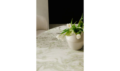 Evelyn Dining Table Onyx Marble
