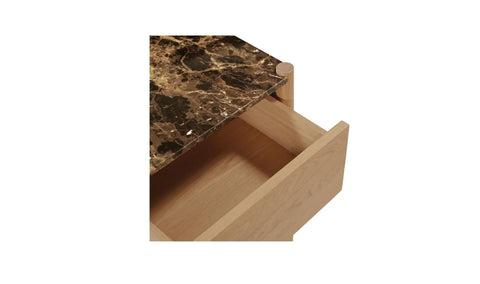 Elio Nightstand Dark Emperador Marble