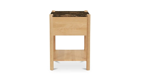 Elio Nightstand Dark Emperador Marble