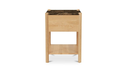 Elio Nightstand Dark Emperador Marble