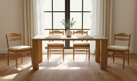 Segment Dining Table Wood Small Heritage Brown