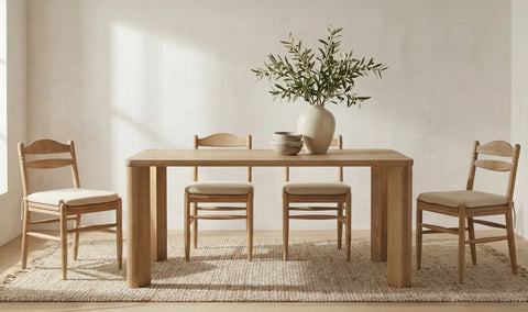 Segment Dining Table Wood Small Heritage Brown