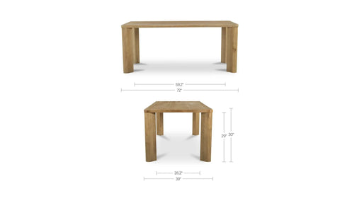 Segment Dining Table Wood Small Heritage Brown