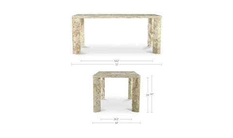 Segment Dining Table Panther Stone Beige