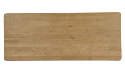 Segment Dining Table Wood Large Heritage Brown