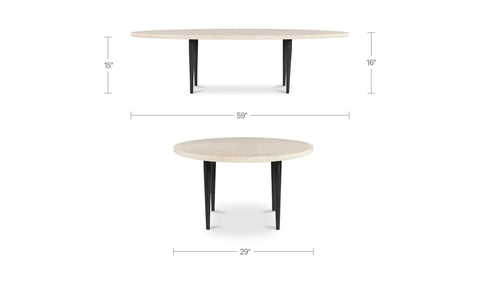 Winona Coffee Table Botticino Beige Marble