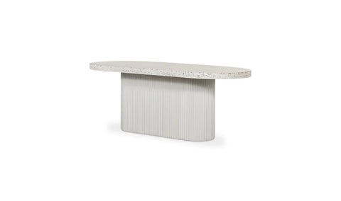 Lyon Outdoor Dining Table White Terrazzo
