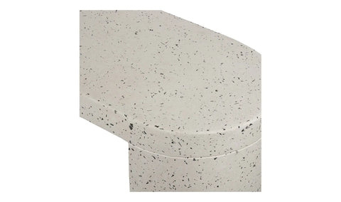 Lyon Outdoor Bench White Terrazzo