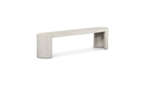 Lyon Outdoor Bench White Terrazzo