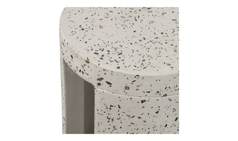 Lyon Outdoor Bench White Terrazzo