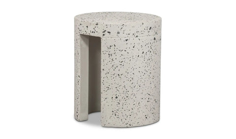 Lyon Outdoor Bench White Terrazzo