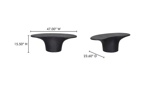 Yumi Outdoor Coffee Table Black