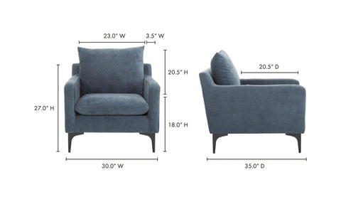 Paris Armchair Blue