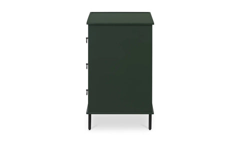 Reagan 3 Drawer Nightstand Deep Green