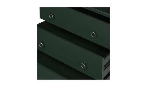 Reagan 3 Drawer Nightstand Deep Green