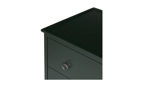 Reagan 3 Drawer Nightstand Deep Green