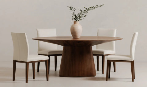 Otago Oval Dining Table Walnut Brown