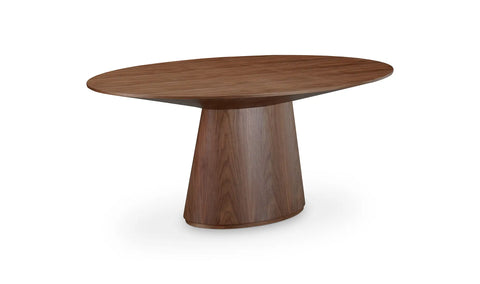Otago Oval Dining Table Walnut Brown