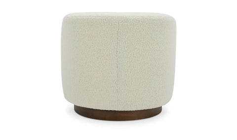 Oscy Swivel Chair Faux Shearling White