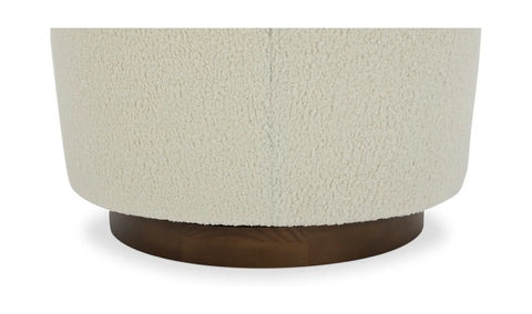 Oscy Swivel Chair Faux Shearling White
