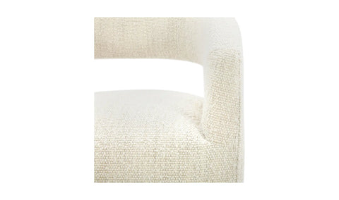 Barrow Rolling Dining Chair White Mist