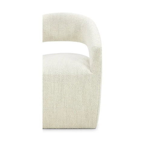 Barrow Rolling Dining Chair White Mist