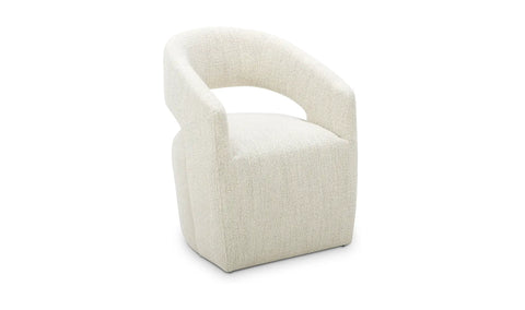 Barrow Rolling Dining Chair White Mist