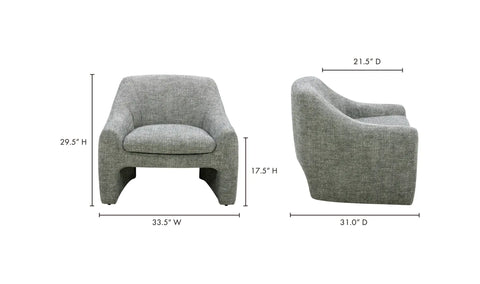 Kenzie Accent Chair Slated Moss