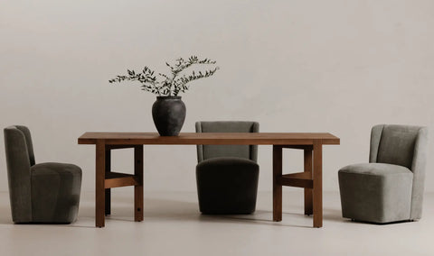 Cormac Rolling Dining Chair Slate Green