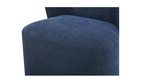 Larson Rolling Dining Chair Navy Blue